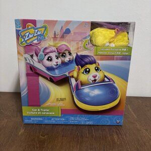 ZhuZhu Pets Car & Trailer Playset Exclusive Rye Hamster New Open Box